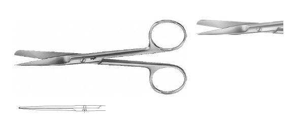 ХІРУРГ. НОЖИЦІ ДЕЛ. ПРЯМ. Г/Т 145MM